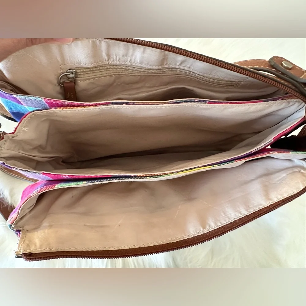 Tignanello Multicolor Plaid Crossbody Bag